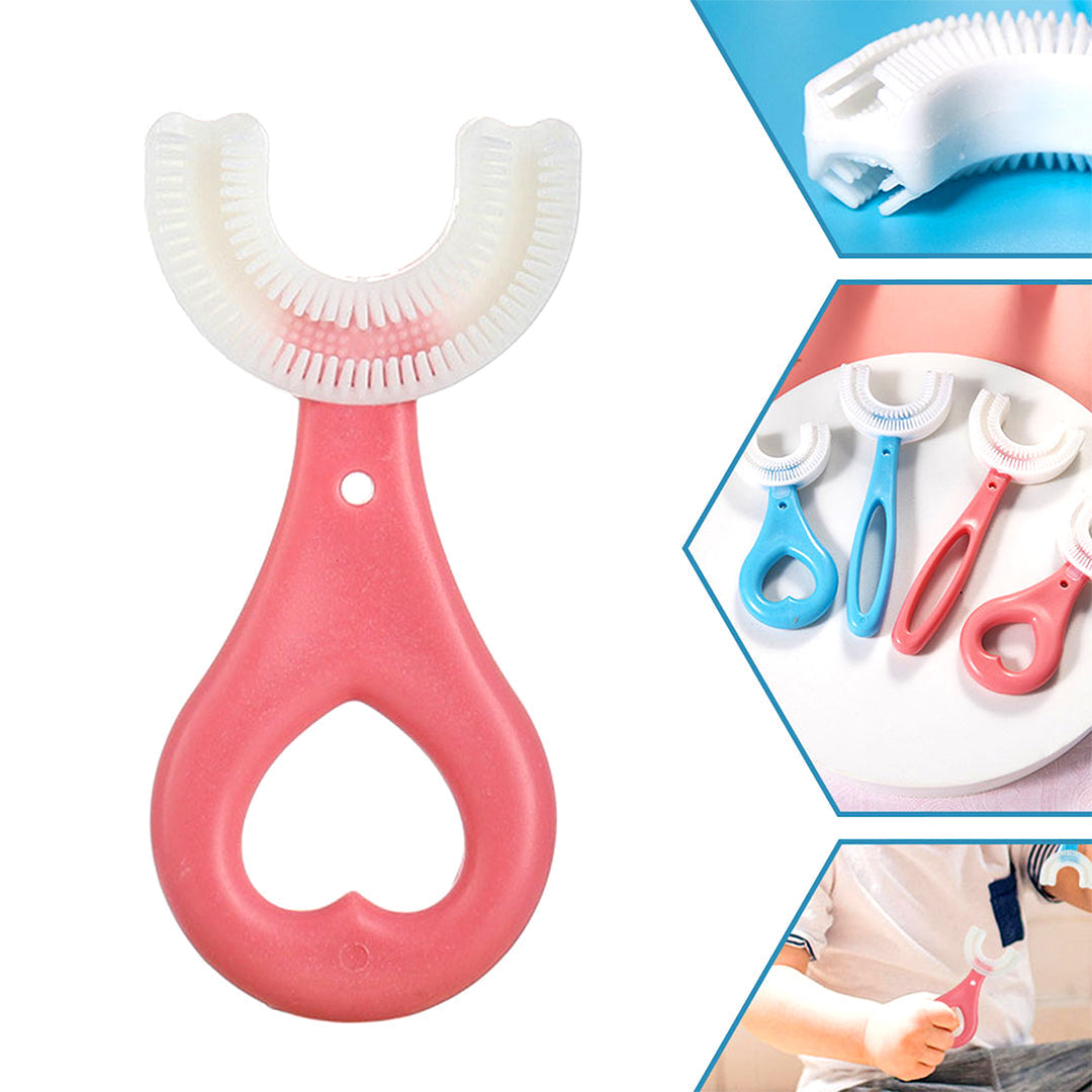 BROSSE À DENTS EN FORME DE U POUR ENFANT (Pack contient 2 Brosses)